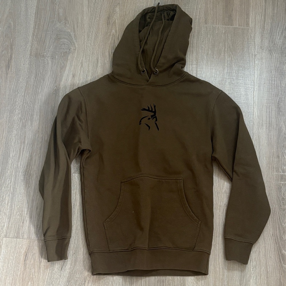 Men's Olive Green Graphic Hoodie Sweatshirt